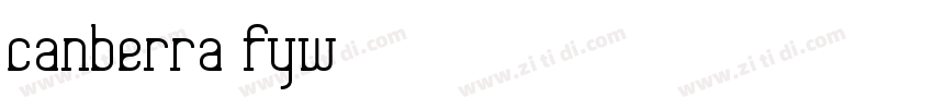 canberra fyw01字体转换